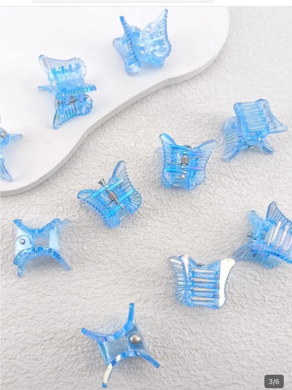 Baby Blue Star butterfly Hair Clips - Set of Decorative Hair Accessories